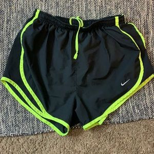 Nike shorts size S neon yellow and black